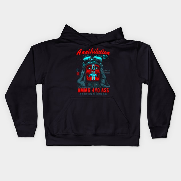 Tokebi Red Annihilation Skull Kids Hoodie by Yamabushi's Kawaii Store